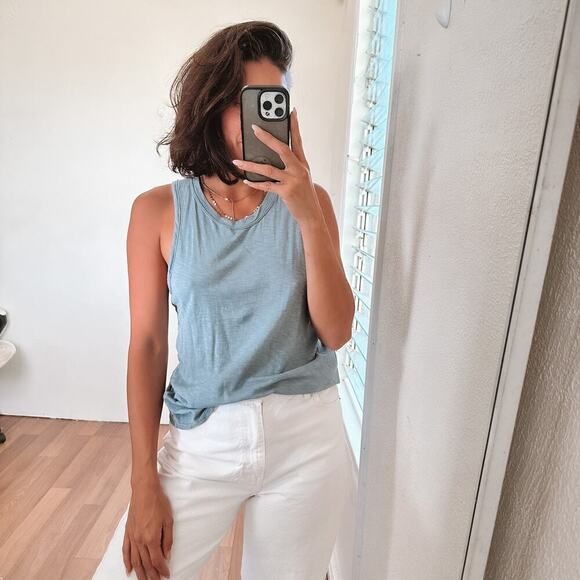 Anthropologie Stateside Jersey Racerback Tank blue size medium - Picture 1 of 8